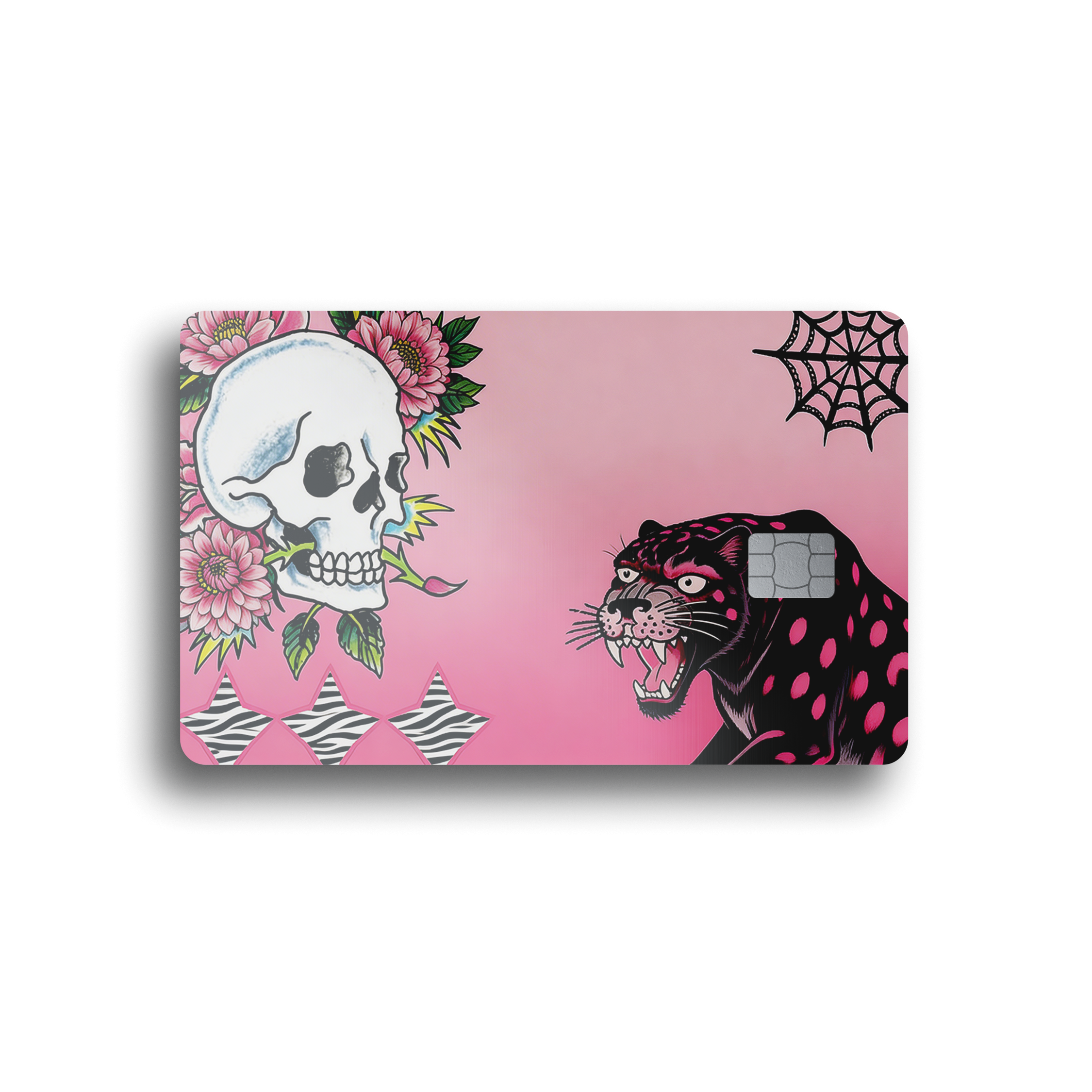 Gothic Panther Skull Card Skin